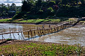 Luang Prabang, Laos - The Northern temporary walk bridge over the Nam Khan 